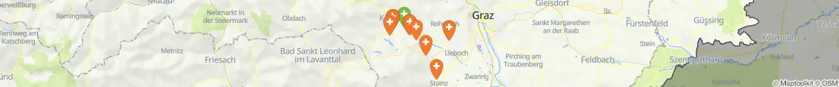 Map view for Pharmacies emergency services nearby Rosental an der Kainach (Voitsberg, Steiermark)
